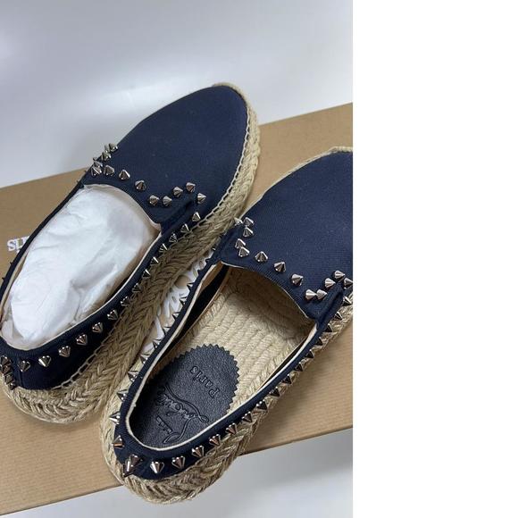 Espaboat WOMEN'S Navy Blue Spike Slip On Slides Shoes Espadrilles E163 - Picture 6 of 12